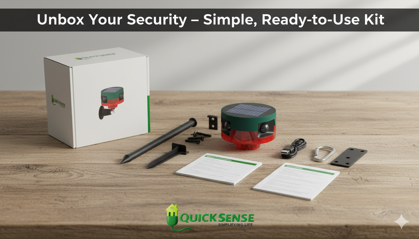 Solar Motion Sensor Alarm QS-MSA02 - offline marketing