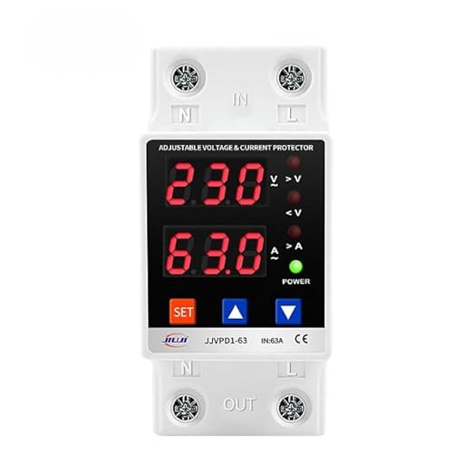 Quicksense 63A Din-Rail Voltage Protector 220V Auto Reconnect Digital Display