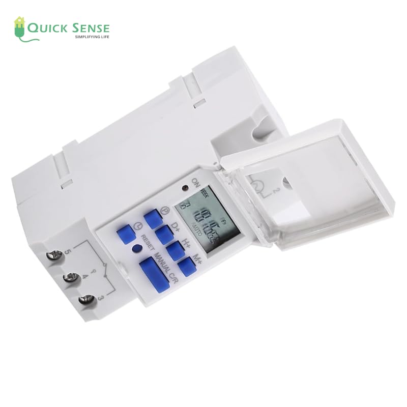 Quick Sense QS-T3 DIN Rail Programmable 24x7 Digital Timer Switch