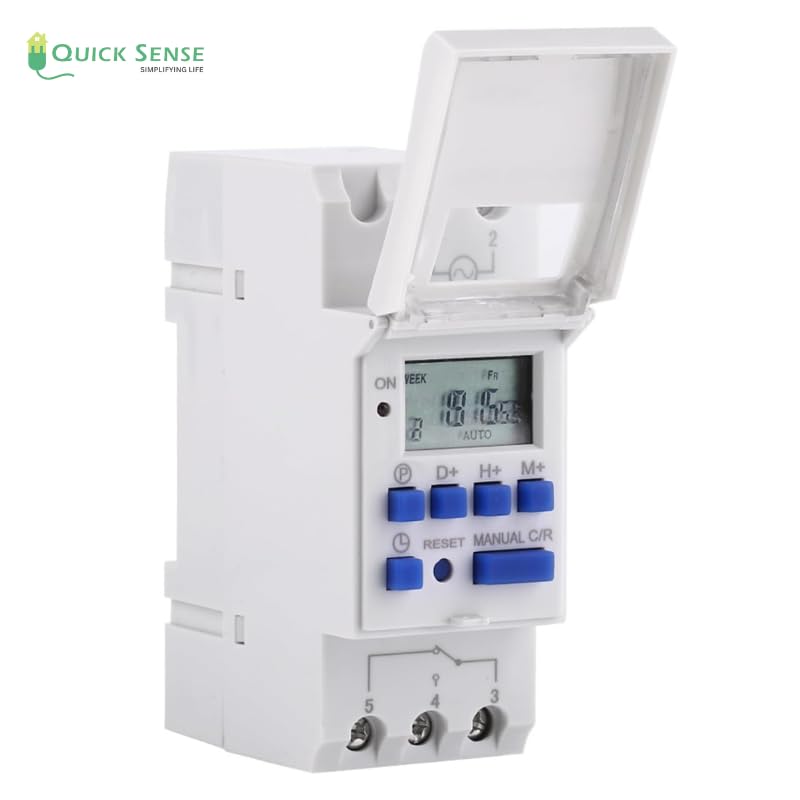 Quick Sense QS-T3 DIN Rail Programmable 24x7 Digital Timer Switch