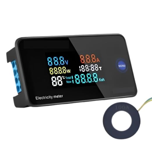 Quick Sense QS-EM02 7-in-1 Digital Energy Meter 100A LCD Backlit