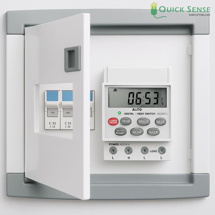 Quick Sense QS-TS1 30A 240V Programmable Digital Timer Switch LCD