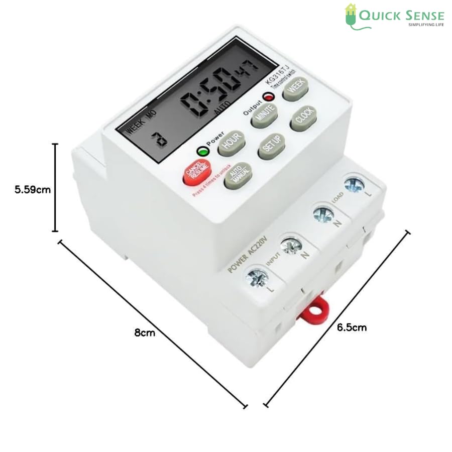 Quick Sense QS-TS1 30A 240V Programmable Digital Timer Switch LCD
