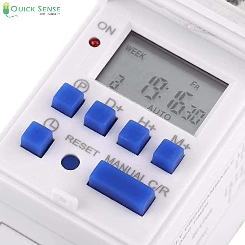Quick Sense QS-T3 DIN Rail Programmable 24x7 Digital Timer Switch