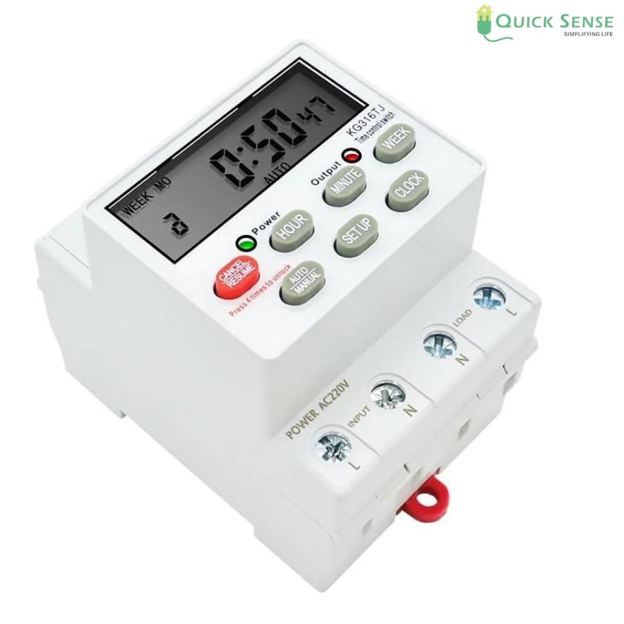 Quick Sense QS-TS1 30A 240V Programmable Digital Timer Switch LCD