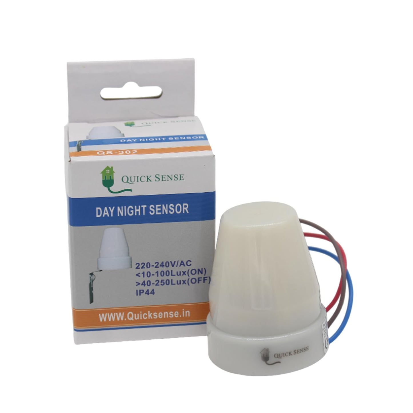 Quick Sense QS-302 220V Waterproof Photocell Day/Night LDR Sensor Switch