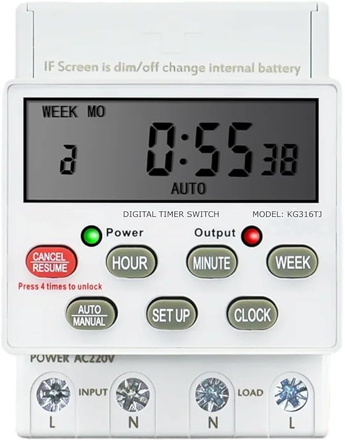 Quick Sense QS-TS1 30A 240V Programmable Digital Timer Switch LCD