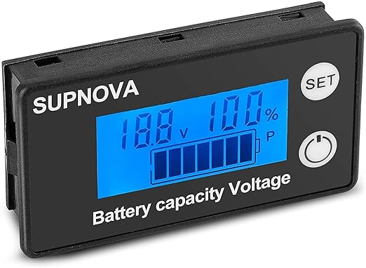 Quick Sense 8-70V LCD Battery Capacity Indicator Voltmeter Monitor