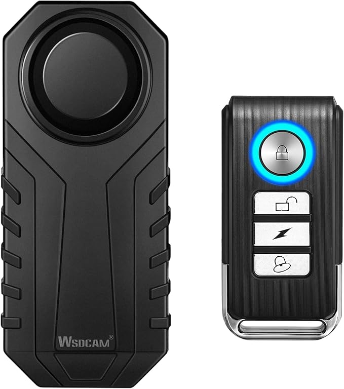 Quick Sense 113dB Wireless Bike Alarm with Remote, IP55 Waterproof