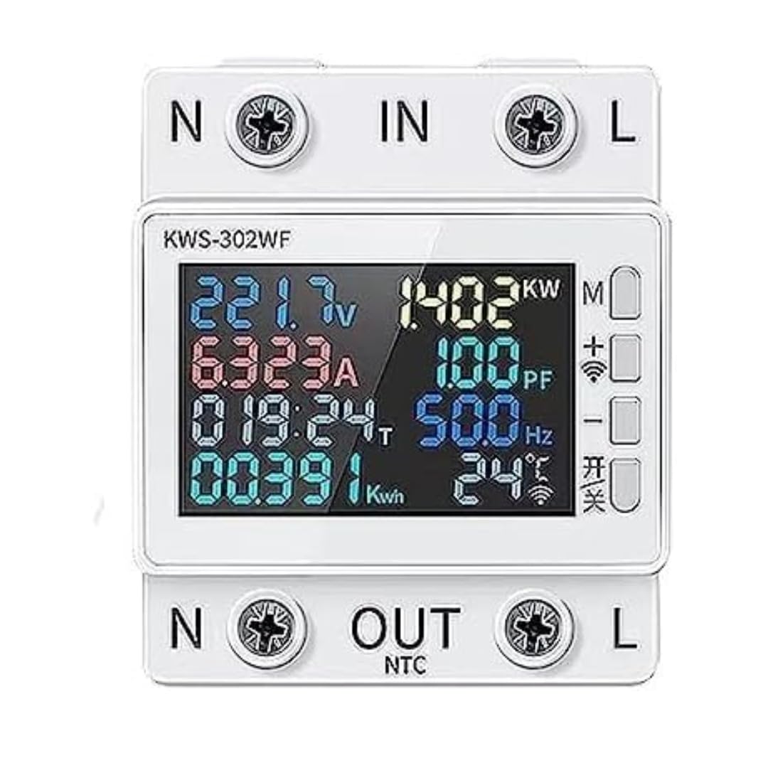 Quick Sense WiFi 8-in-1 Energy Power Meter with Color LCD