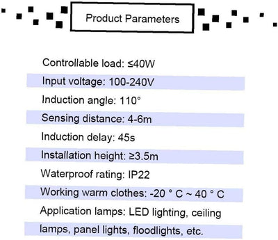 Quick sense(QS-05): Small Adjustable PIR Motion Sensor Day Night Indoor Light Switch - White