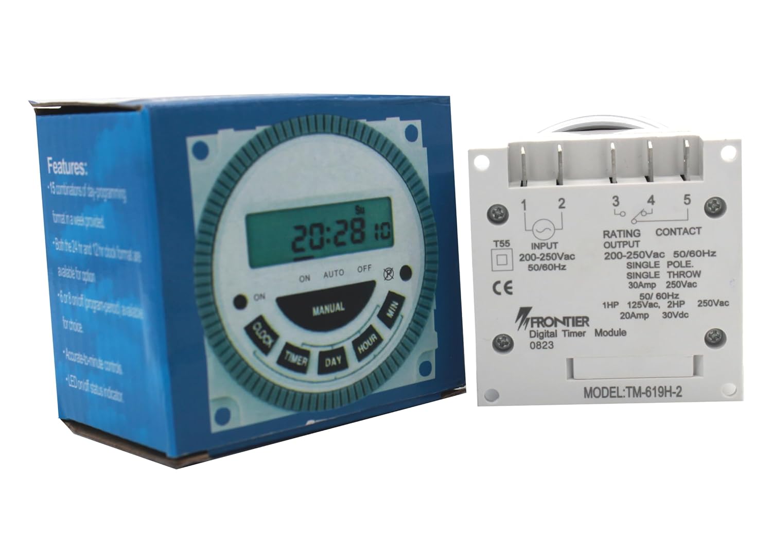 Quick Sense 5-Pin Digital Programmable Timer Switch 220V Relay