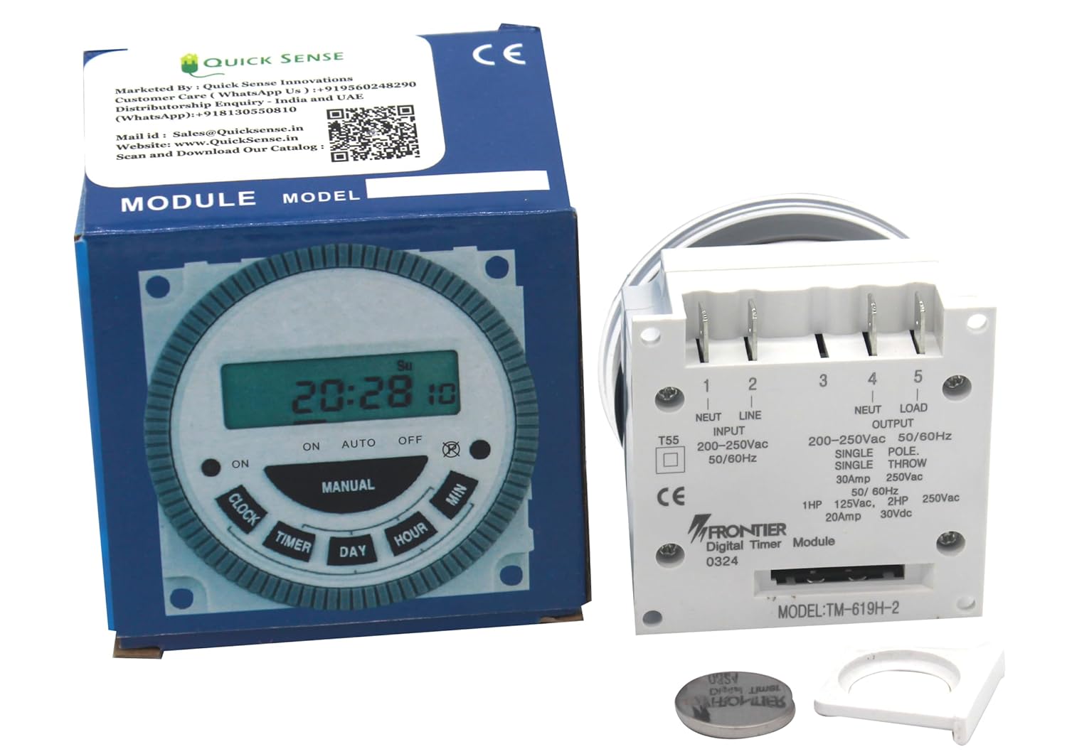 Quick Sense TM-619 30A Programmable Digital Countdown Timer Switch 220V