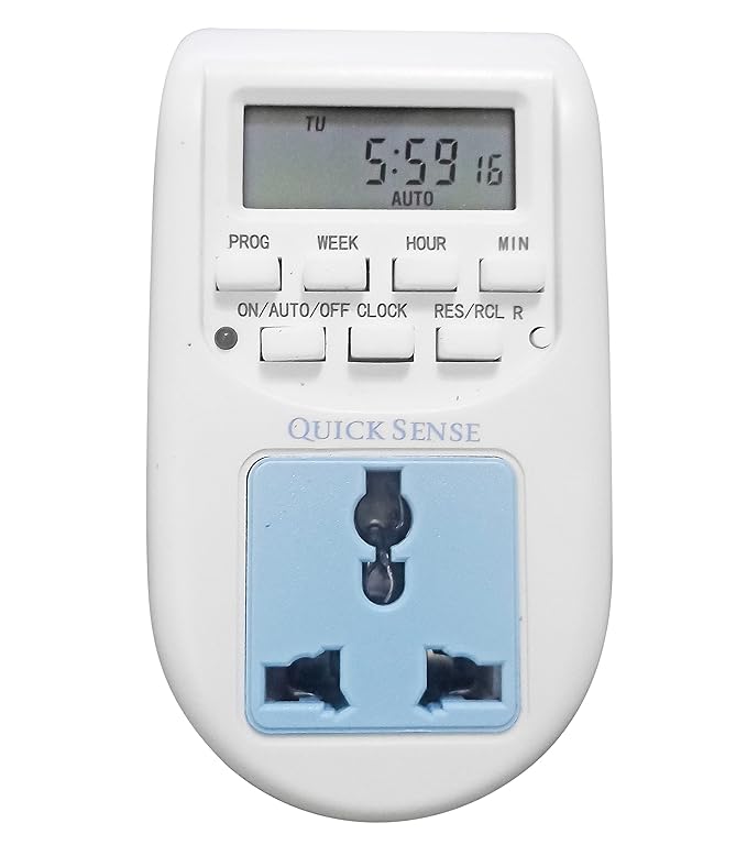 Quick Sense Programmable Digital Timer Plug with Day Night Sensor