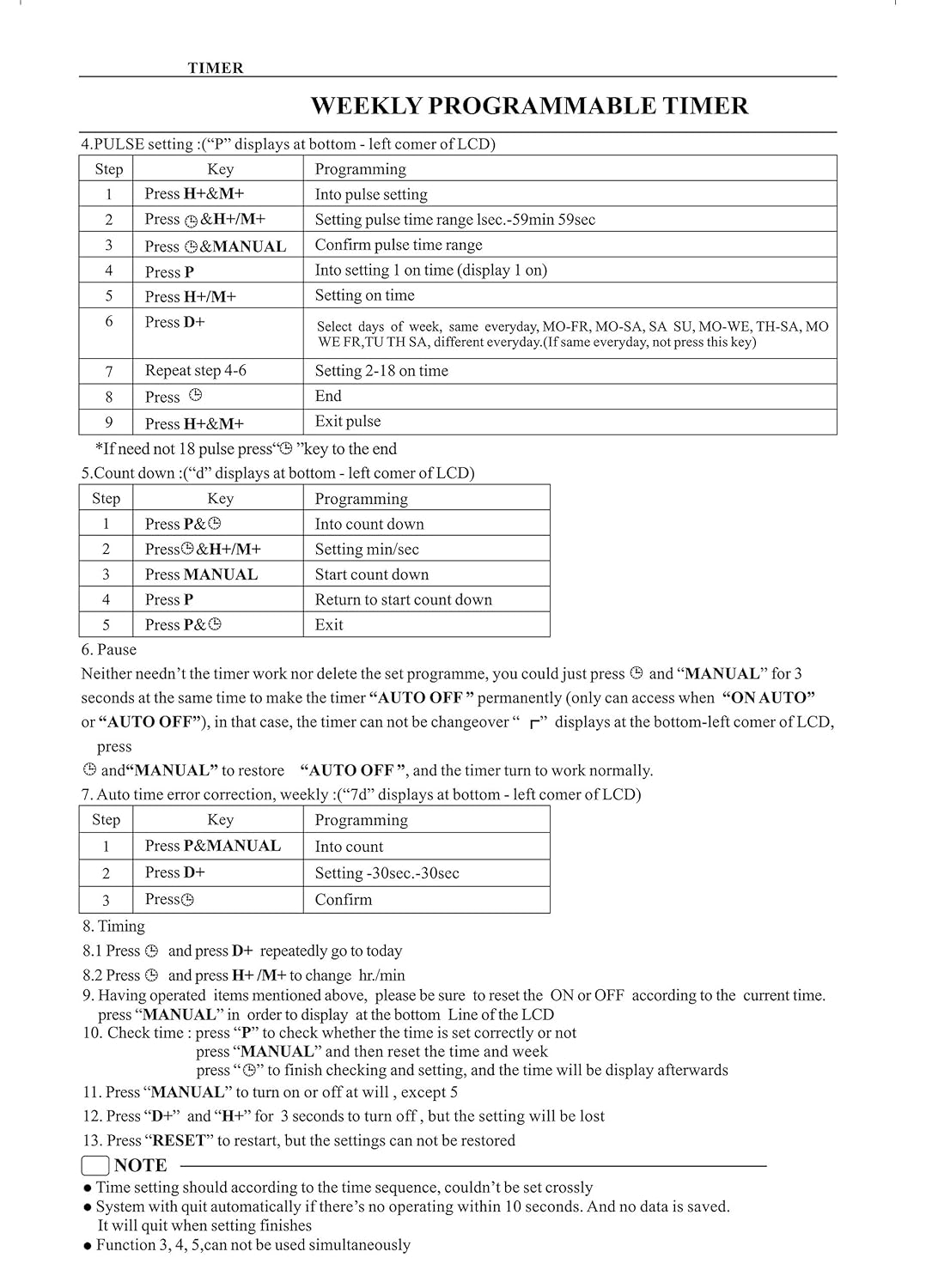 Quick Sense QS-T3 DIN Rail Programmable 24x7 Digital Timer Switch
