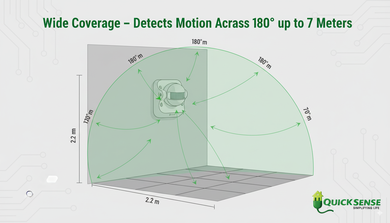 Wall Mount PIR Sensor Qs-09