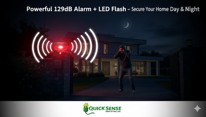 Solar Motion Sensor Alarm QS-MSA02 B2B