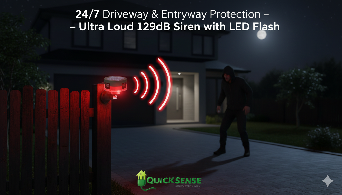 Solar Motion Sensor Alarm QS-MSA02 B2B