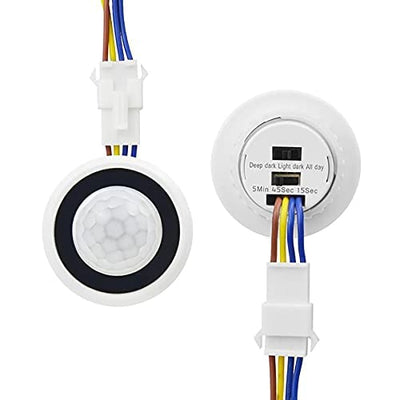 Quick Sense(QS-05B Mini Motion Sensor Light Switch 110-220V PIR Sensor Smart Detection Time Delay Adjustable Infrared Induction Detector