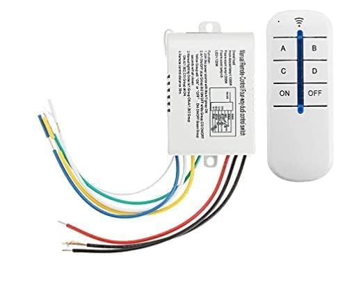 Quick Sense QS-RF01 4-Way RF Remote Fan and Light Switch