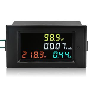 Quick Sense 6-in-1 Energy Meter 80-300V 100A Multicolor Backlit Display