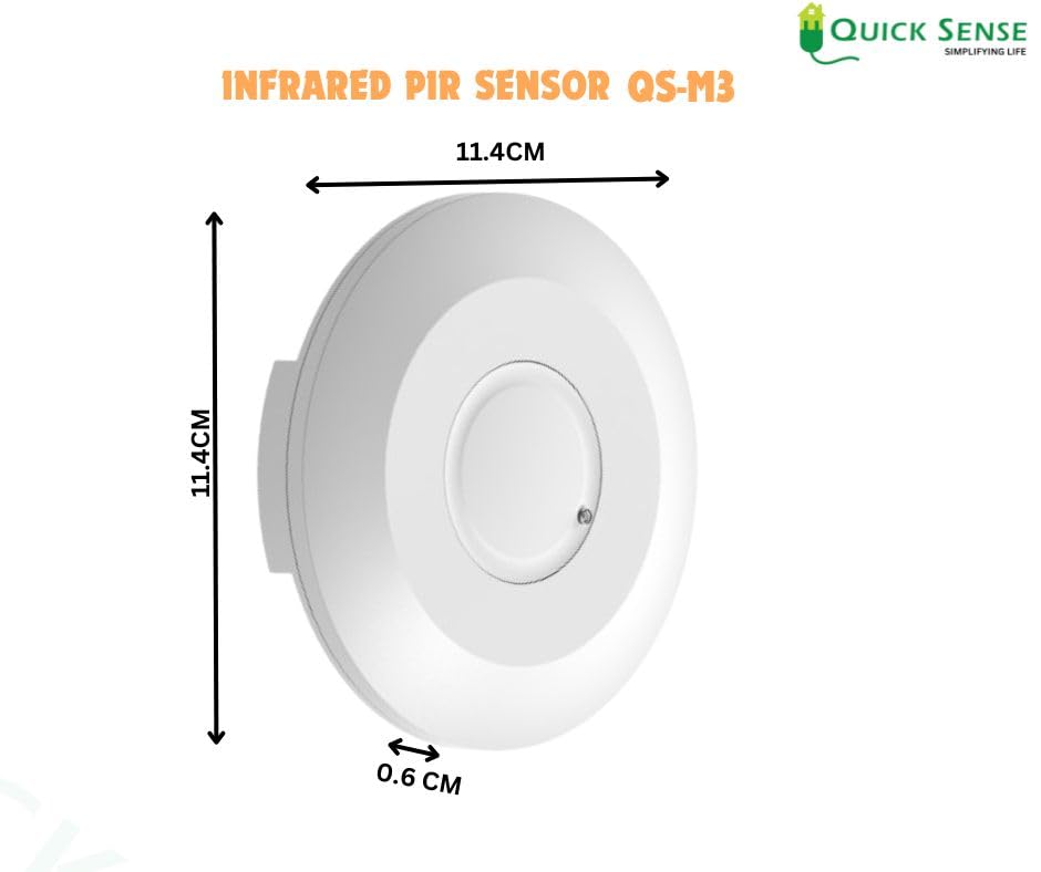Quick Sense QS-M3 360° Microwave Motion Sensor with Light Sensor