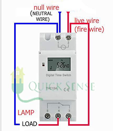 Quick Sense QS-T3 DIN-Rail 7-Day Programmable Digital Timer Switch