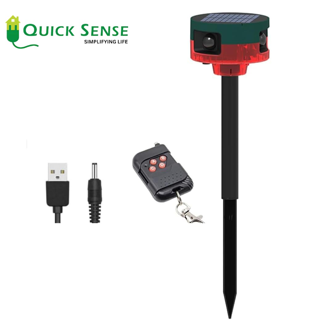 Quick Sense Solar Motion Alarm 360° Detection 129dB Siren