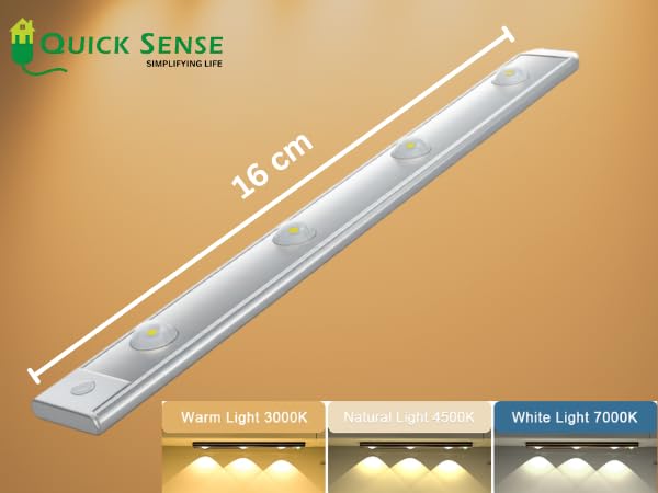 Quick Sense 60cm Motion Sensor LED Cabinet Light Bar Rechargeable