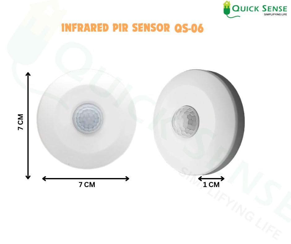 Quick Sense 360° Mini PIR Motion Sensor 220-240V 2-Pack White