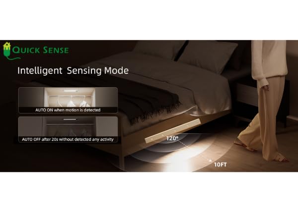 Quick Sense 60cm Motion Sensor LED Cabinet Light Bar Rechargeable