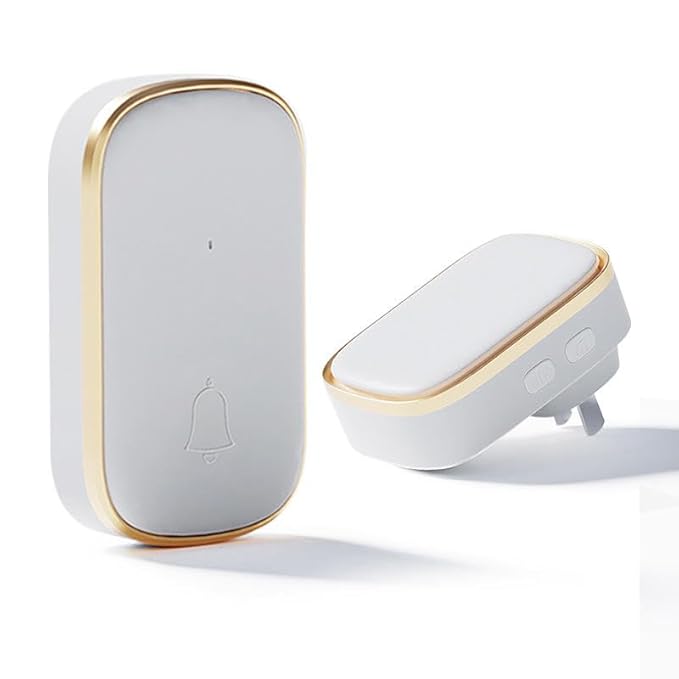 Quick Sense Wireless Doorbell with LED Flash, 5 Volumes, Mute