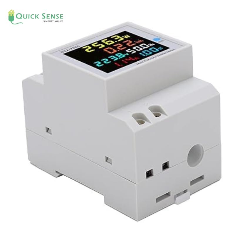 Quick Sense 100A Single-Phase DIN-Rail Multifunction LCD Energy Meter
