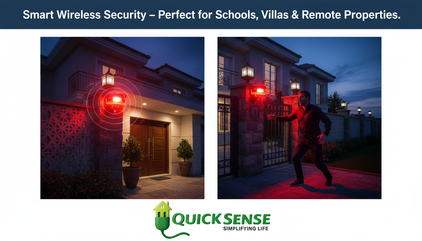 Solar Motion Sensor Alarm QS-MSA02 B2B