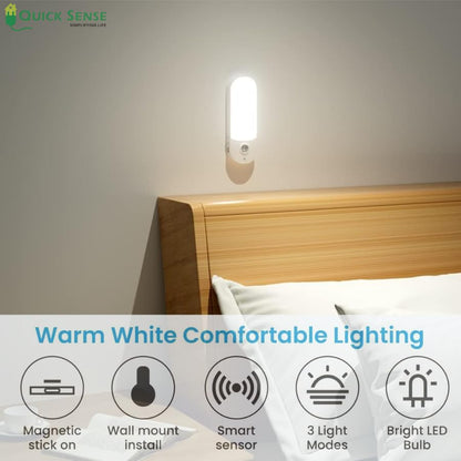 Quick Sense Rechargeable Motion Sensor LED Night Light USB-Powered Magnetic