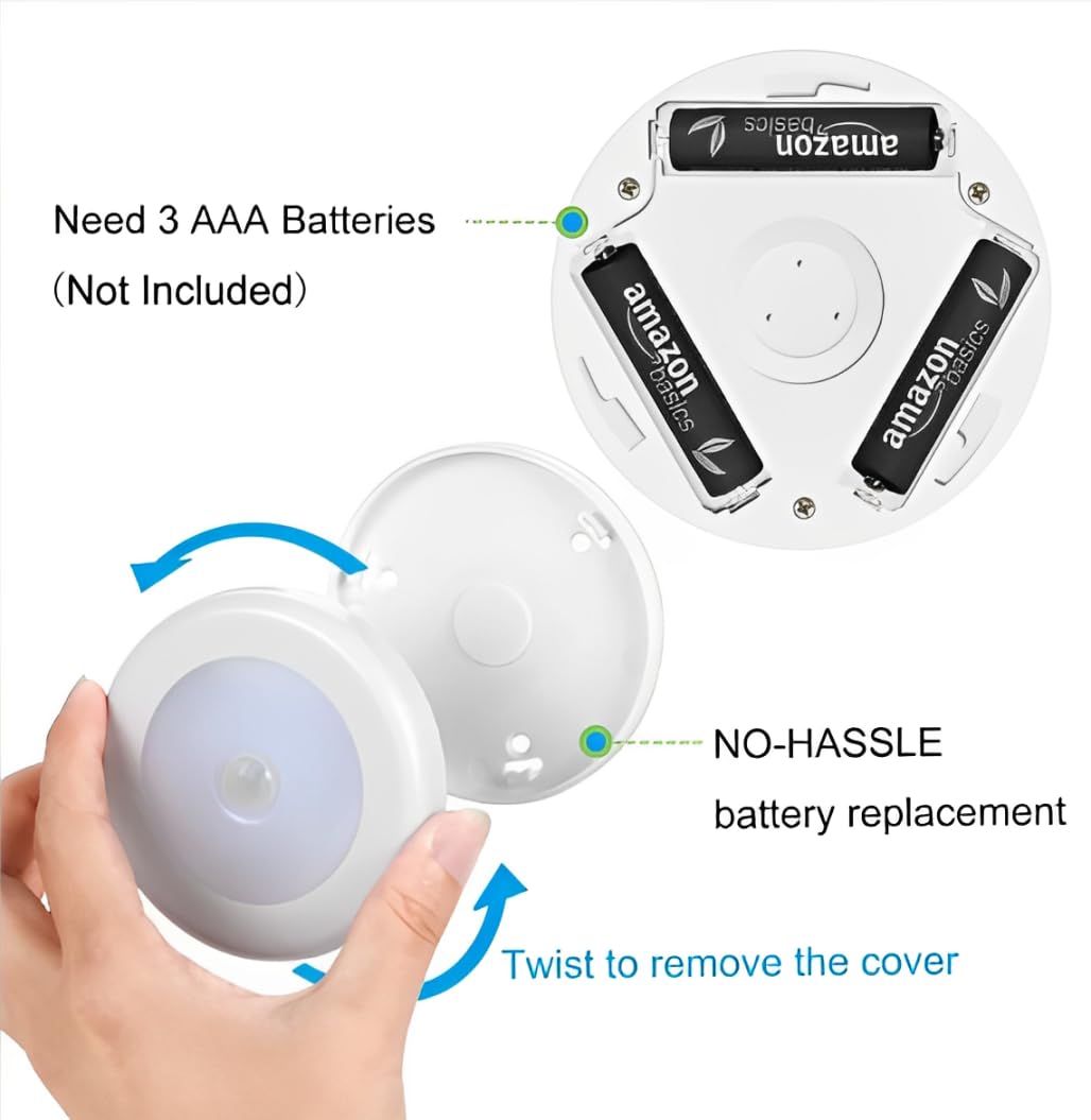 Quick Sense Motion Sensor Night Light Stick-On Battery LED