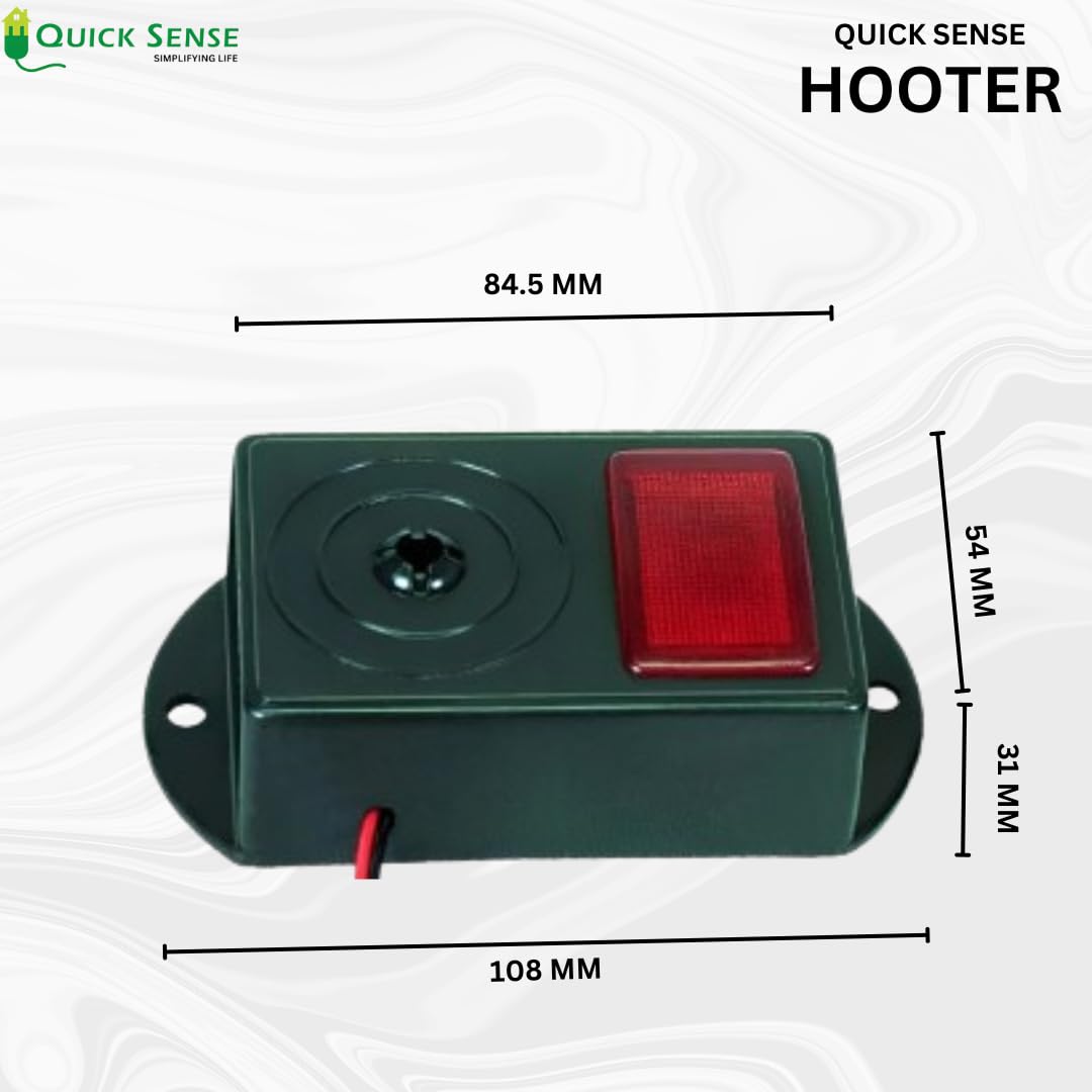Quick Sense QS-H3 118dB 220V Hooter Alarm with Flasher