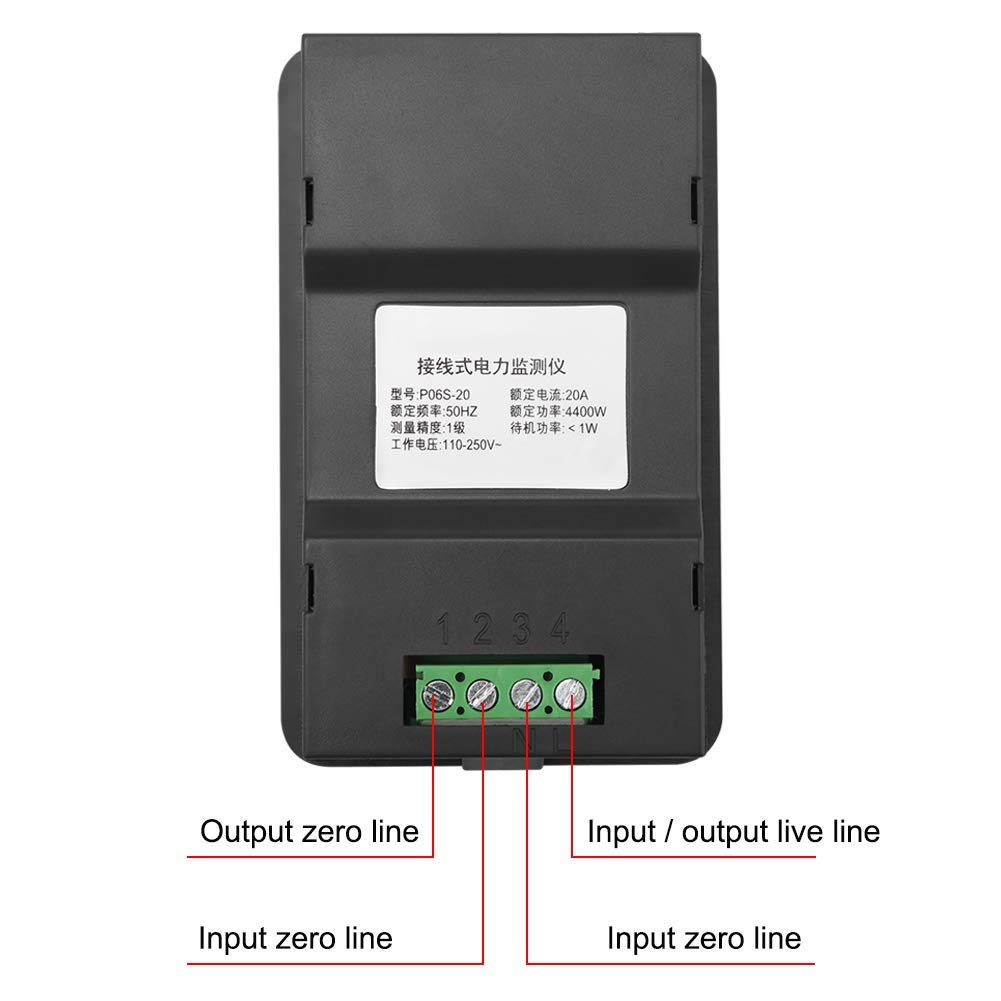 Quick Sense 5kW Digital Energy Meter 20A Power Monitor
