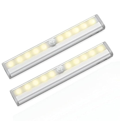 Two motion sensor lights on a white background