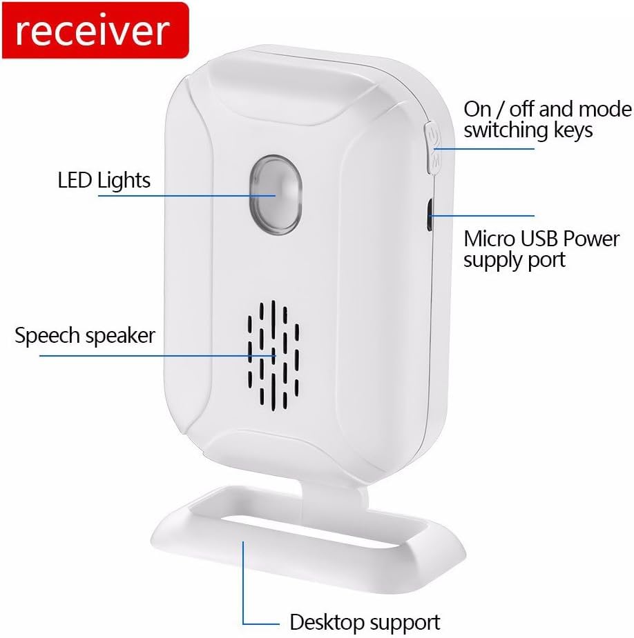 Quick Sense Wireless Motion Sensor Doorbell with 85dB Alert