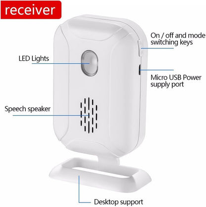 Quick Sense Wireless Motion Sensor Doorbell with 85dB Alert