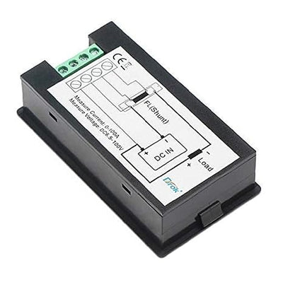 Quick Sense (Qs-DMDC100A) DC Ammeter Volt Amp Detector 6.5-100V LCD Display Voltmeter with 100A Current Shunt Voltage Current Power Tester Power Meter Digital Multimeter (12V-72V)