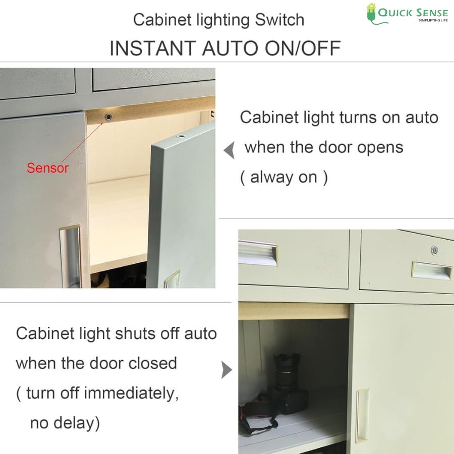 Quick Sense QS-WR12 Dual IR Door Sensor Switch for Wardrobes