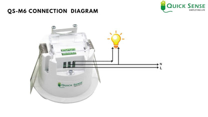 Quick Sense PIR Ceiling Motion Sensor with Adjustable Lux Timer