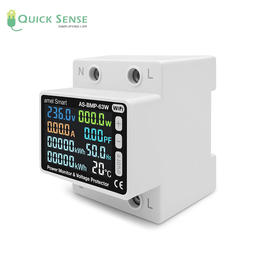 Quick Sense WiFi 8-in-1 Energy Power Meter with Color LCD