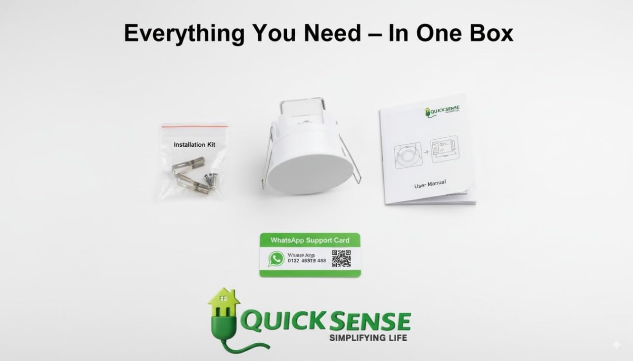 Quick Sense QS-BR02 Microwave Presence Sensor with Breath Detection 360°