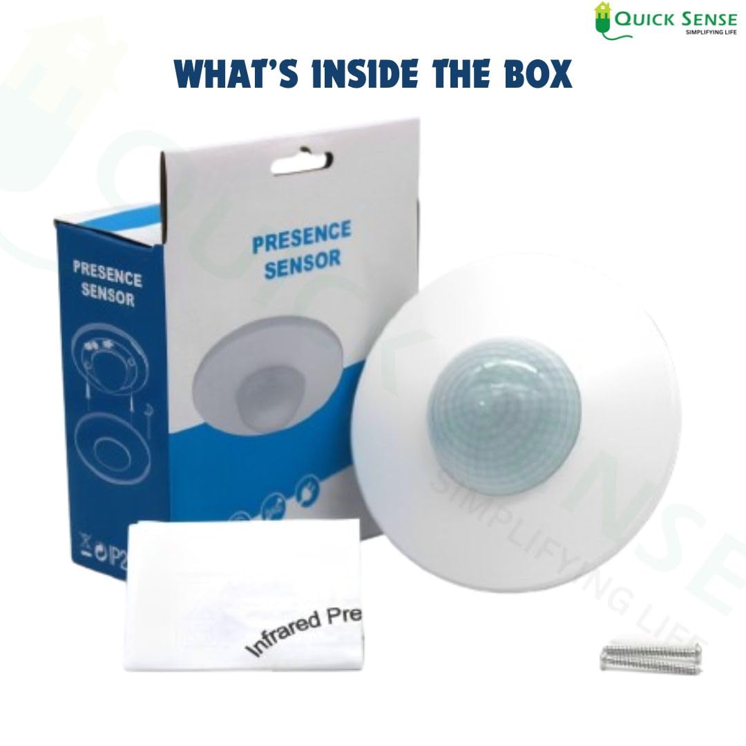 Quick Sense QS-PR01 360° PIR Ceiling Presence Sensor 12m Range