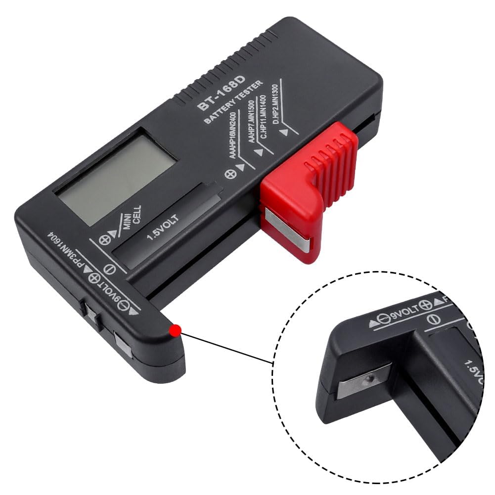 Quick Sense Digital Battery Tester BT-168D for AA/AAA/C/D/9V