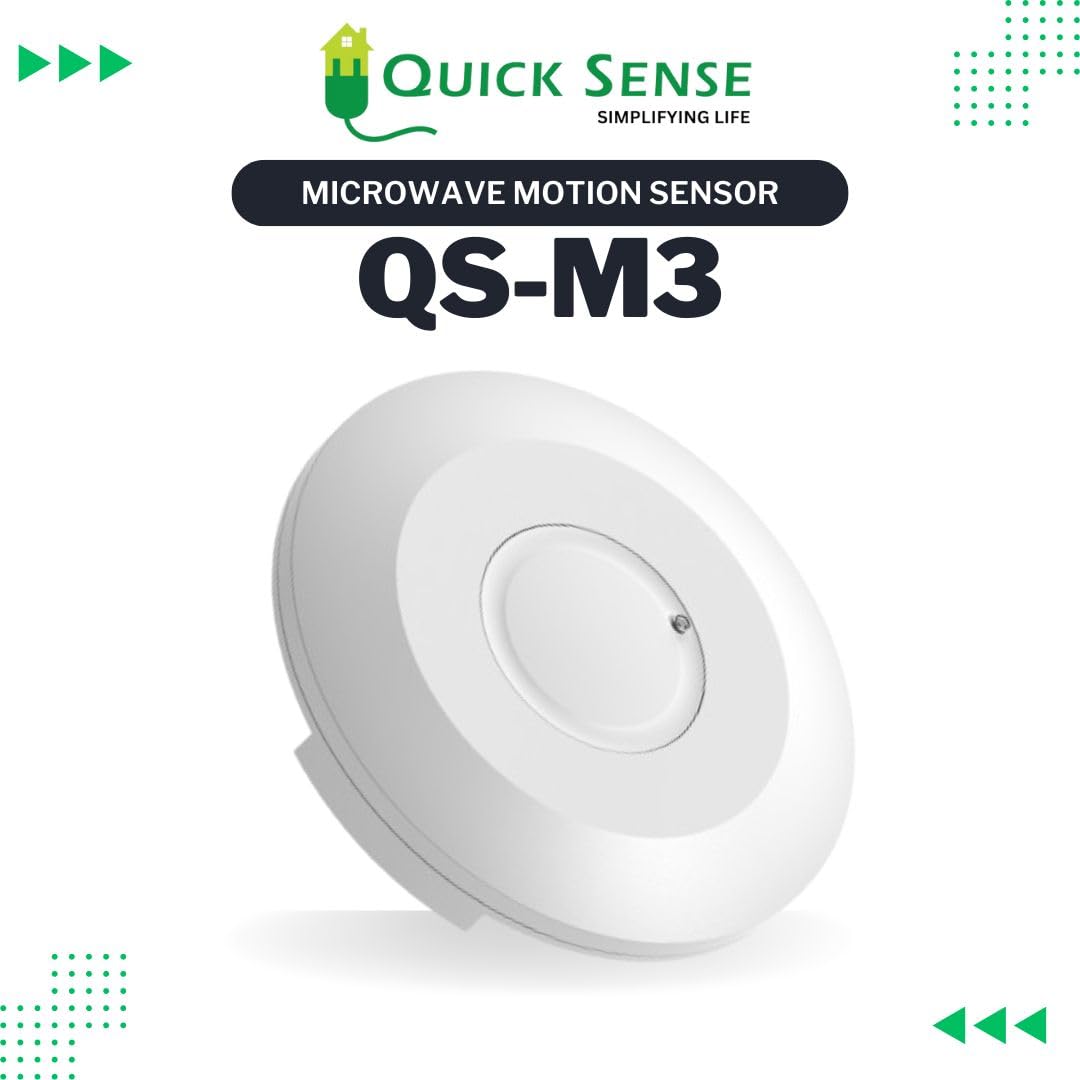 Quick Sense QS-M3 360° Microwave Motion Sensor with Light Sensor