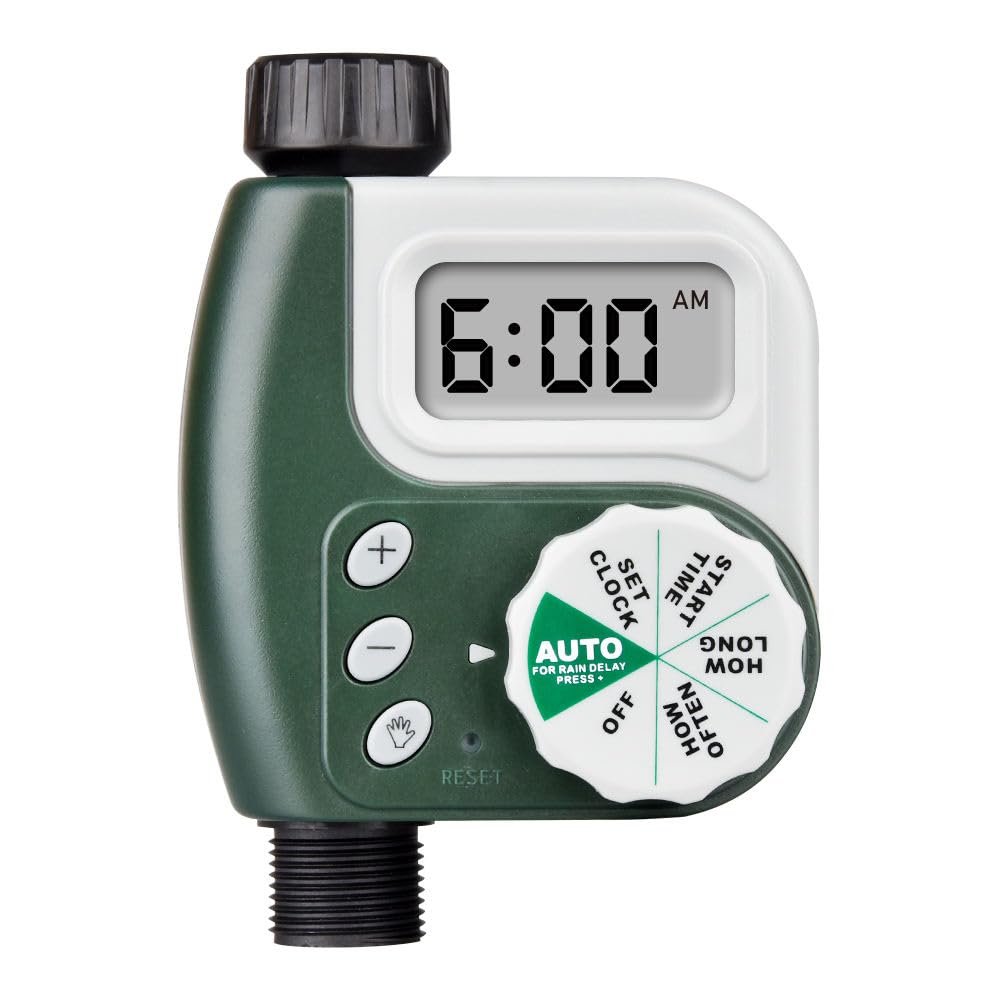Quick Sense Programmable Digital Water Timer with LCD and Rain-Delay